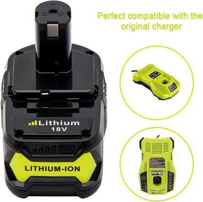 Ryobi 18V 6AH battery installed in cordless drill