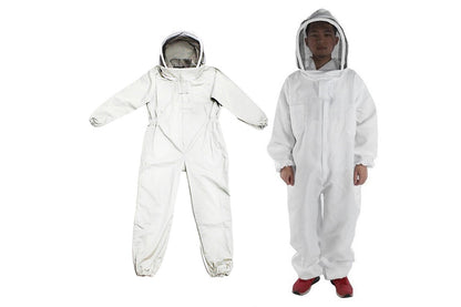 Close up of beekeeping suit elasticated waistband detail