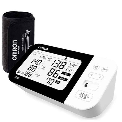 Omron Blood Pressure Monitor HEM 7361T front view with digital display