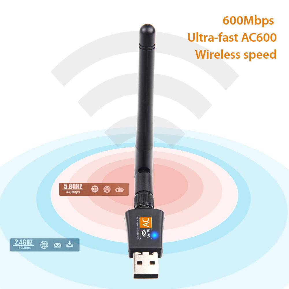 USB Wifi adapter with antenna AC600M