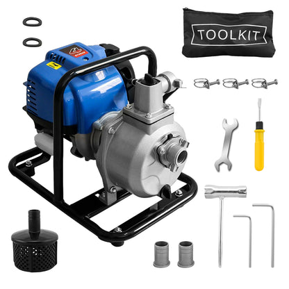 Water pump showing filter cage and clamps detail