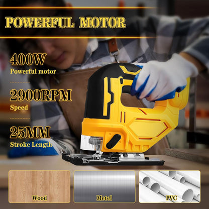 Cordless electric jigsaw variable speed control dial