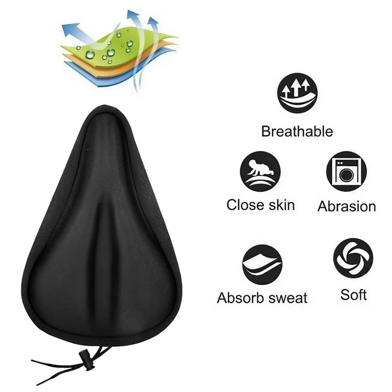 Bike seat cover gel saddle pad used during road bike ride