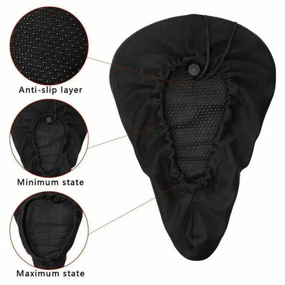 Bike seat cover gel saddle pad used during road bike ride