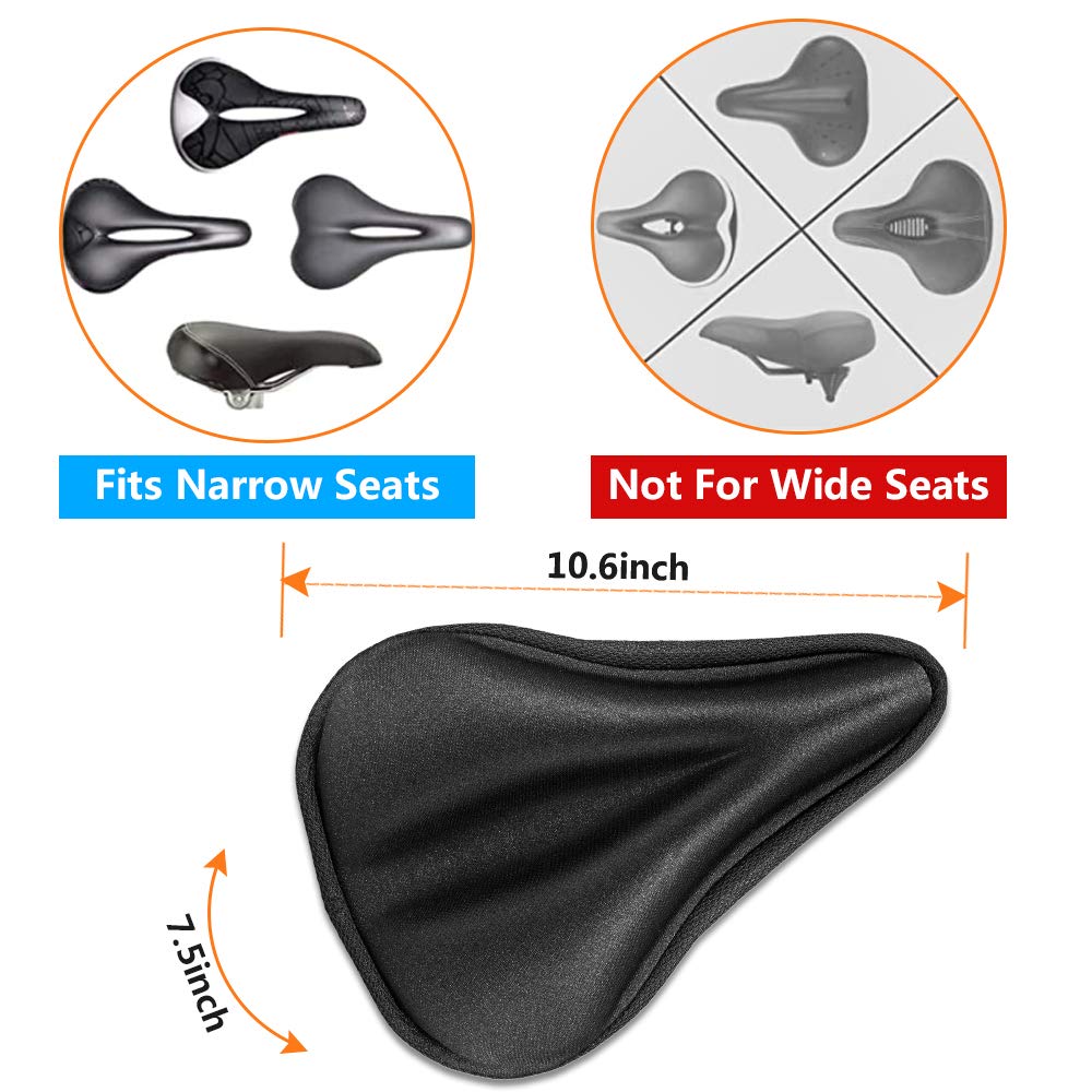 Concave comfort shape of bike seat cover gel saddle pad for stability