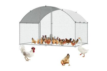 Close-up of outdoor chicken coop waterproof PE canopy roof
