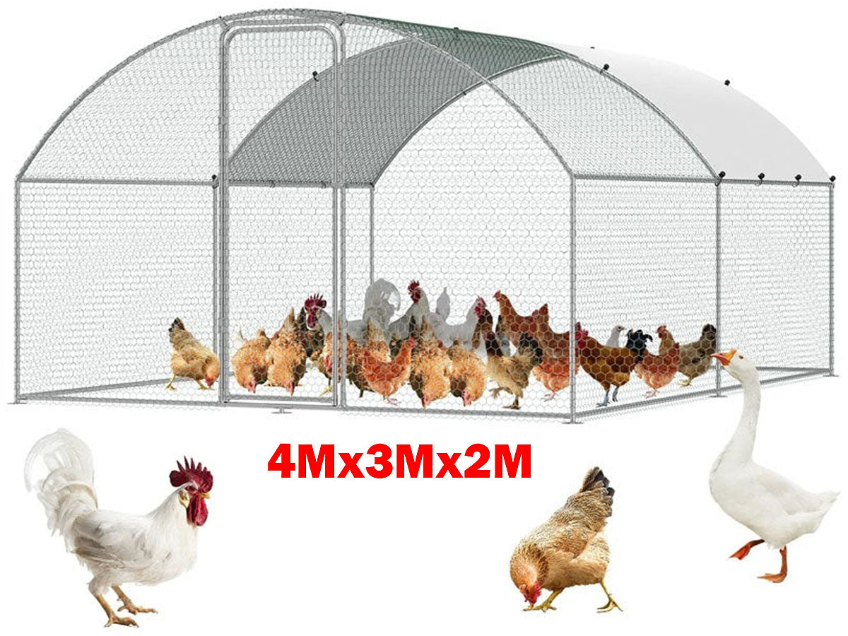 Multi-use outdoor chicken coop housing ducks and small pets