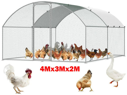 Multi-use outdoor chicken coop housing ducks and small pets