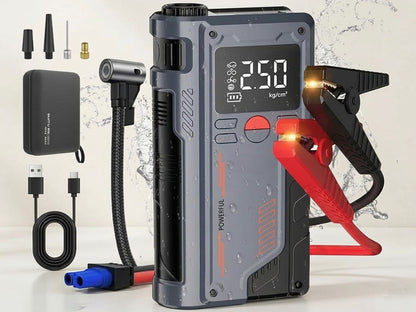 Portable Jump Starter with Air Compressor and Power Bank 10000mAh