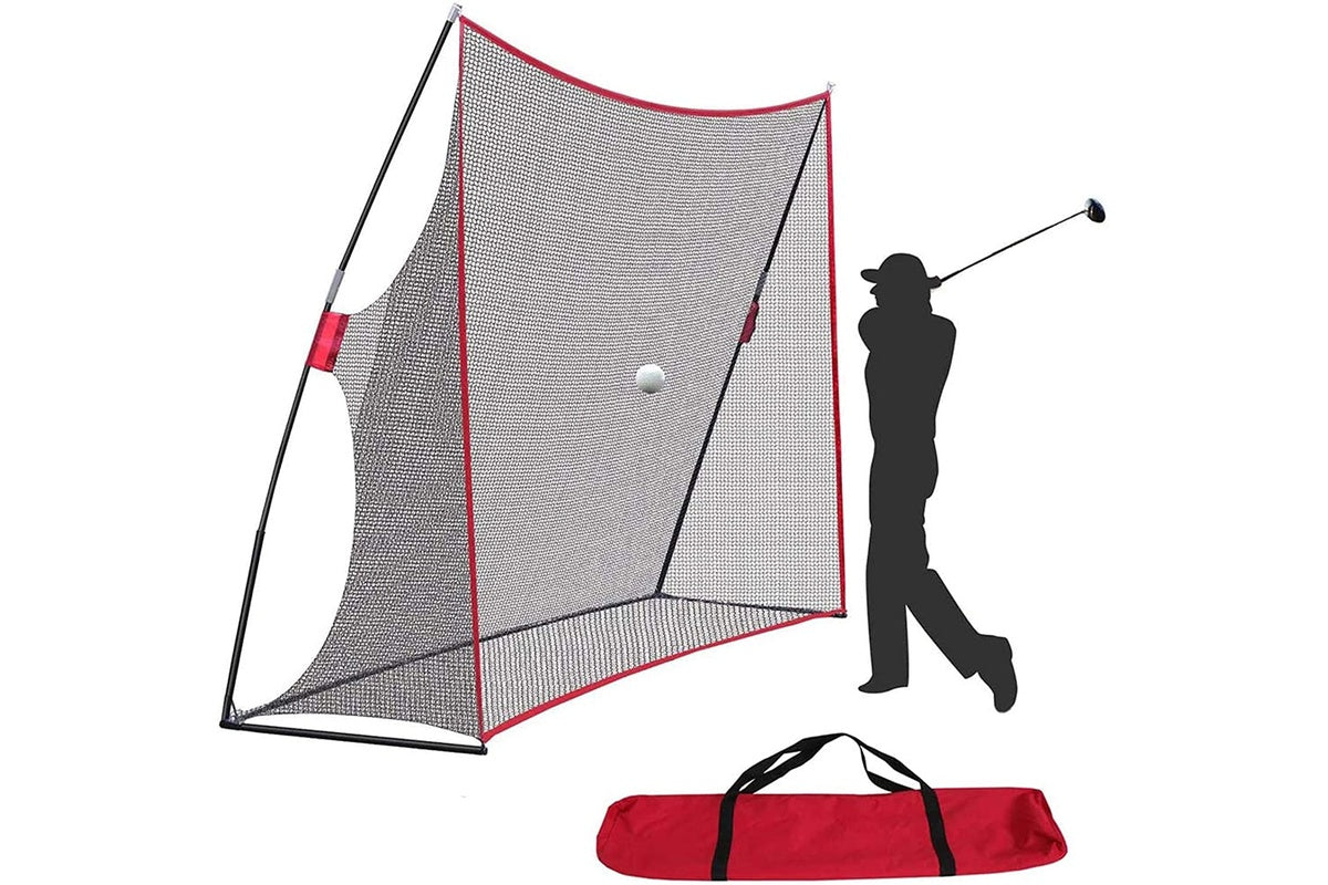 Close up of golf practice net heavy duty nylon netting