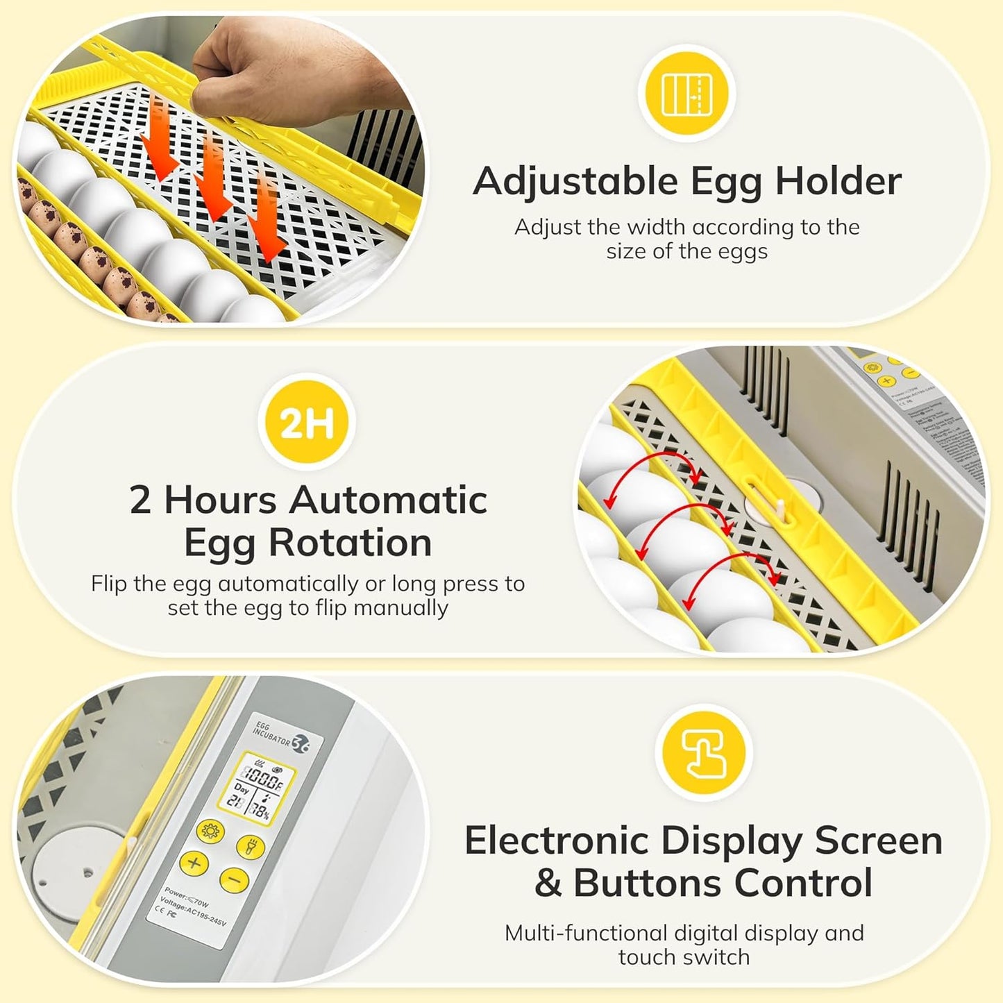 Egg Incubator Hatcher 36-120 Egg