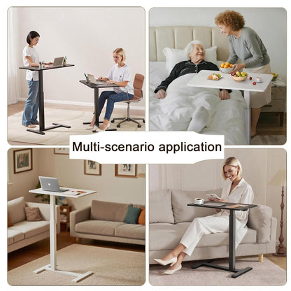 Overbed Bedside Table with Pneumatic Height Adjustment