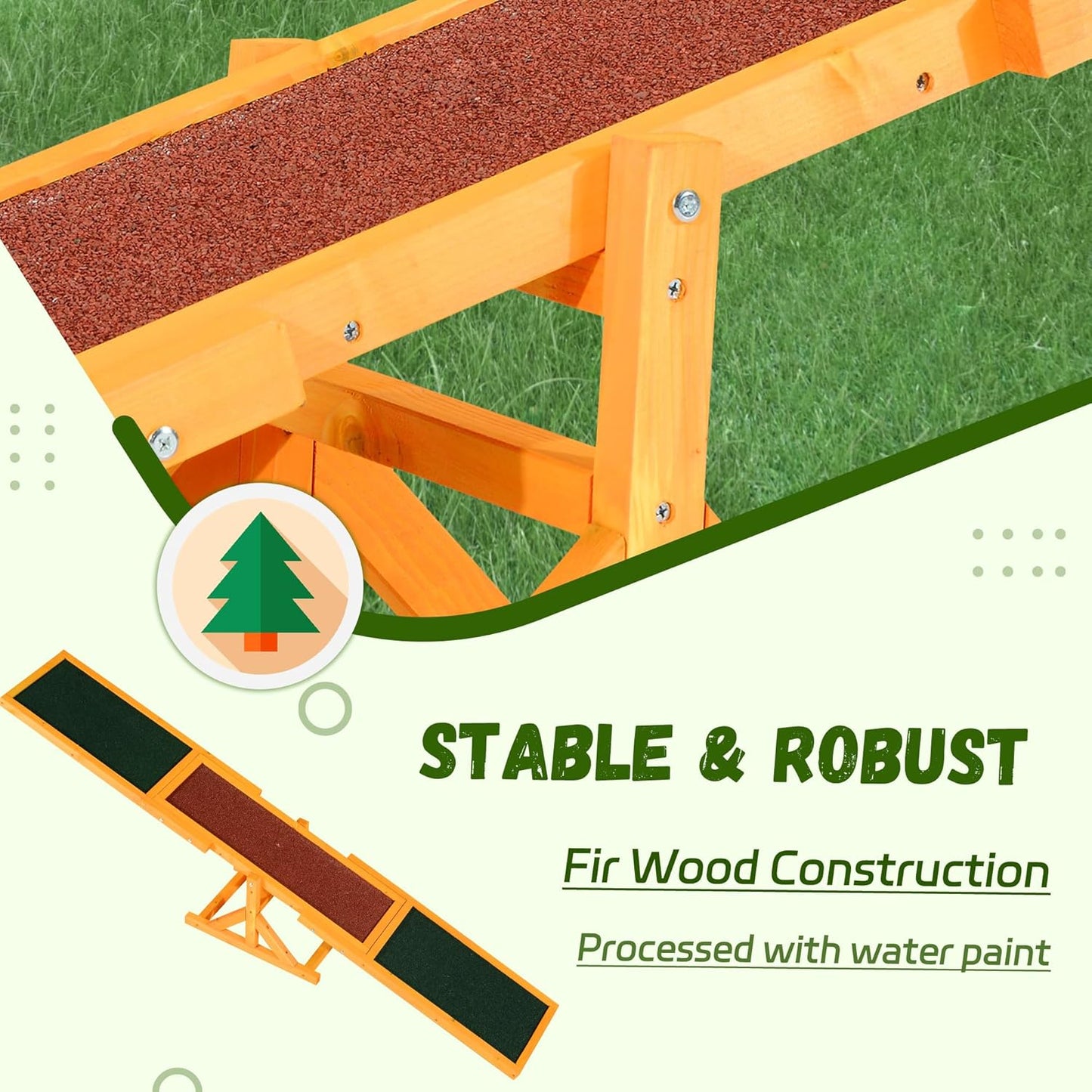 Wooden Dog Agility Seesaw for Training and Exercise