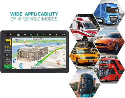 Back view of car GPS navigation with ports visible