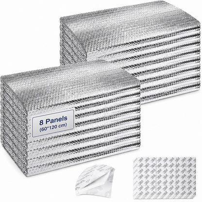 Garage Door Insulation DIY Kit –  8-Panel Reflective Insulation for Single Garage Door with Pre-Cut Panels and Adhesive Pads