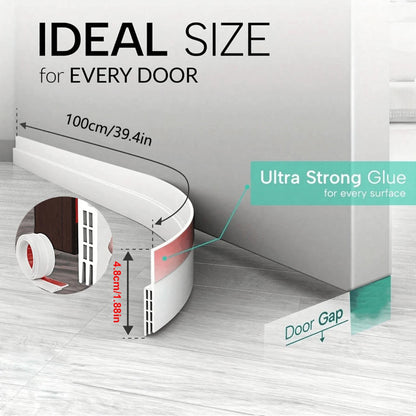 Door Draft Stopper Door Sweep for Exterior Interior Weather Stripping Door Seal