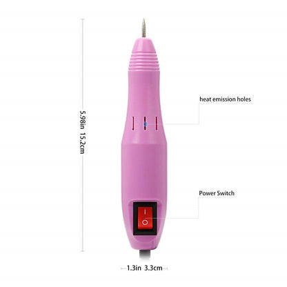 Nail drill kit in use for pedicure with quiet low vibration
