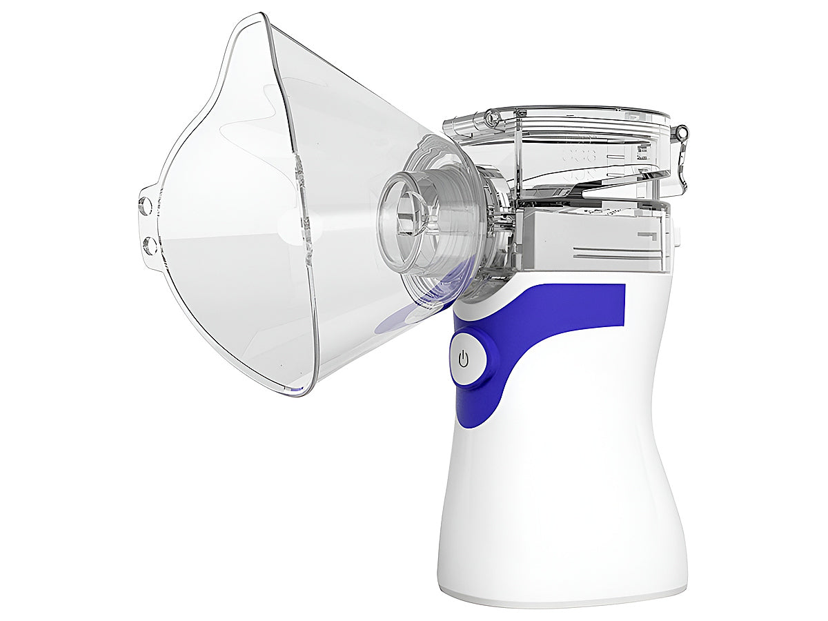 Top view of ultrasonic nebulizer inhaler showing control buttons
