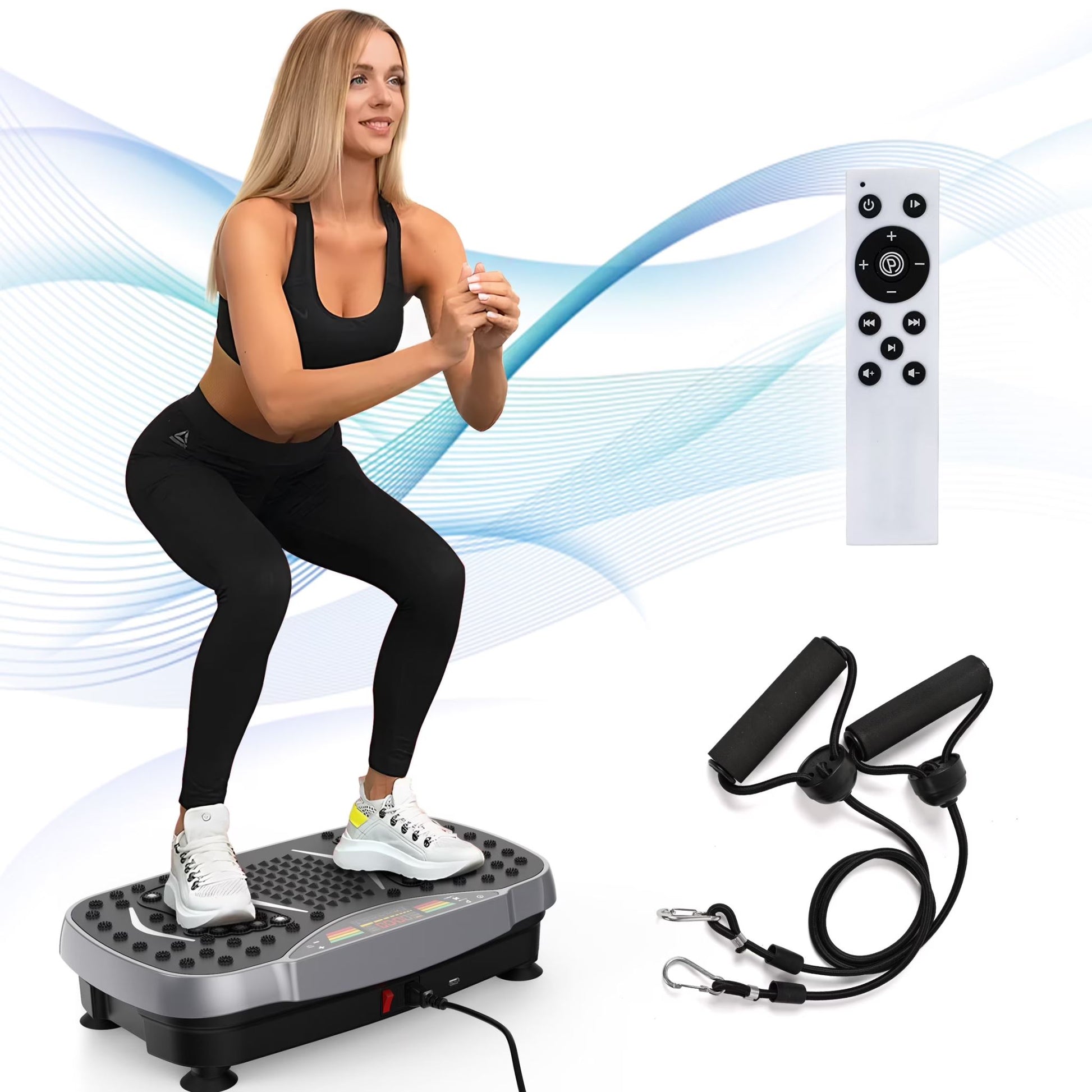 Vibration plate exercise machine with Bluetooth music playing