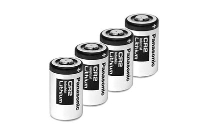 Panasonic CR2 battery side angle showing label