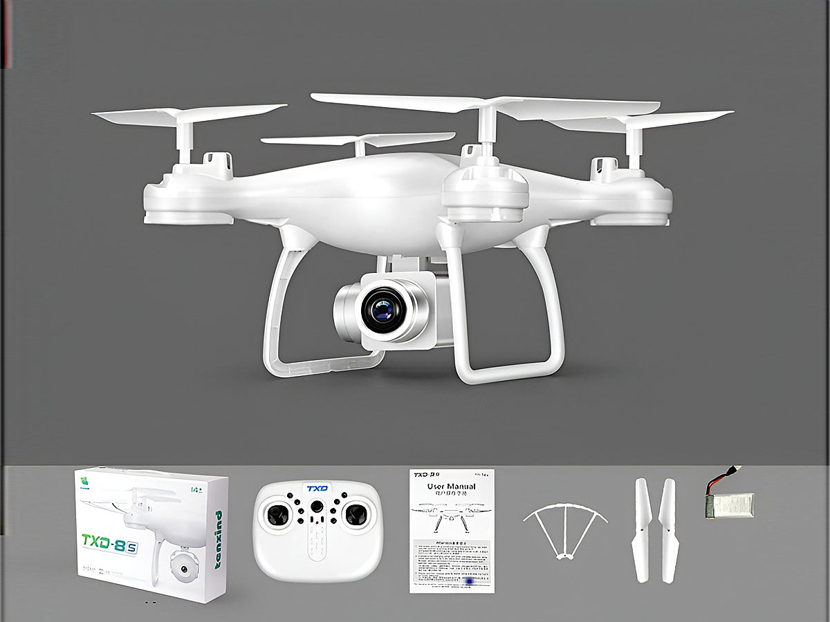 Close-up of drone with camera 2MP lens detail