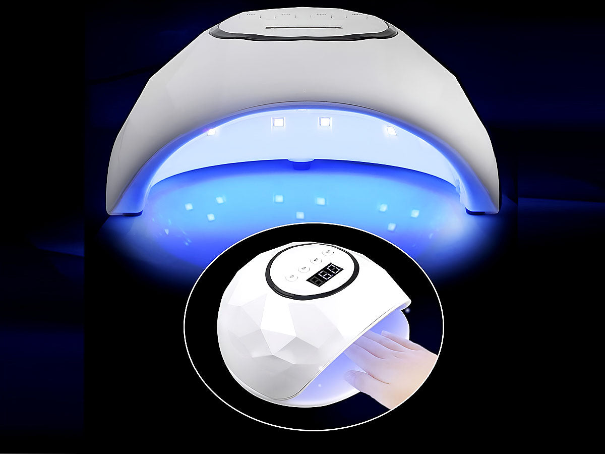 Top view of 72W UV LED nail lamp nail dryer with LED beads visible