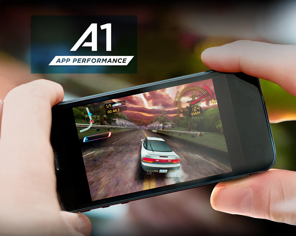 Side view of micro SD card 256GB highlighting compact size