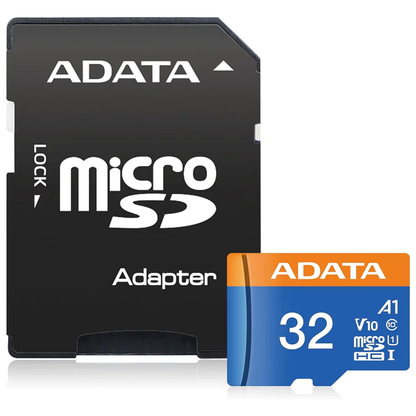 ADATA micro SD Card next to smartphone for size comparison