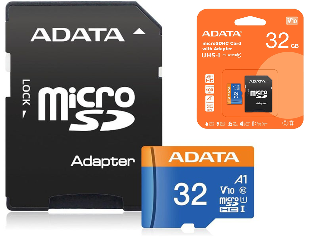 Close-up of ADATA micro SD Card gold contacts