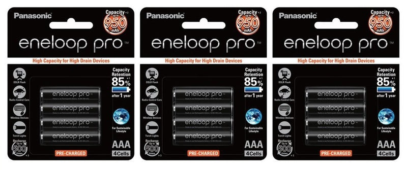 Panasonic Eneloop Pro AAA Size Rechargeable Batteries