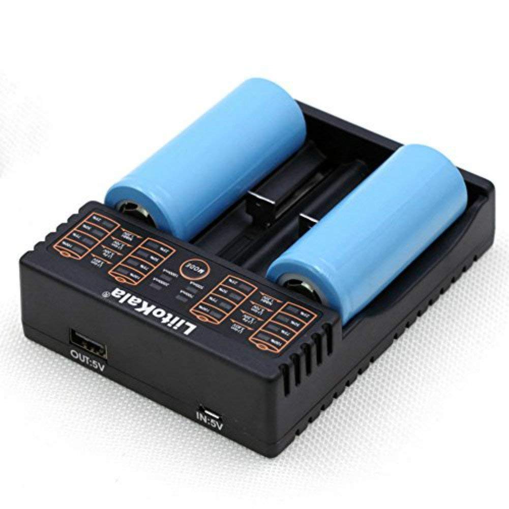AA and AAA battery charger with LED showing charging progress