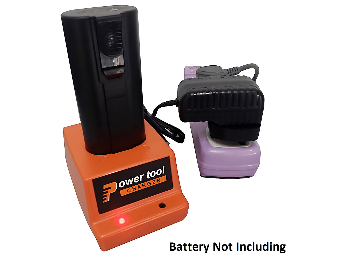 Paslode Battery Charger connected to 6V nailer battery