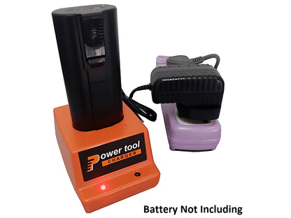 Paslode Battery Charger connected to 6V nailer battery