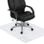 Clear chair mat showing full 120cm by 90cm size on wooden floor