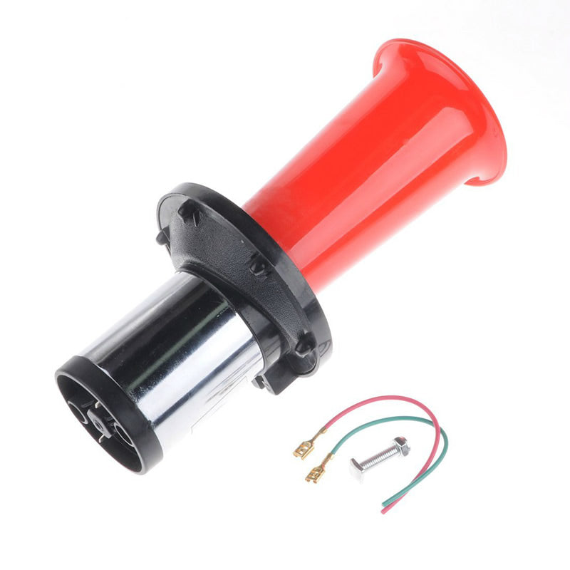 Top angle of Air Horn Ahooga red cow horn design