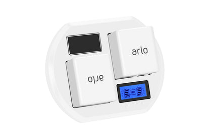 Close up of dual charging ports on Arlo battery charger