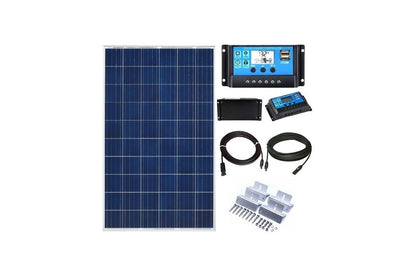 Close up of 300W solar panel polycrystalline solar cells