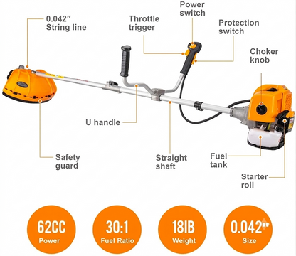 52cc Weedeater Brush cutter Petrol Trimmer Weed Eater