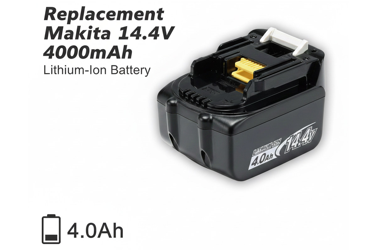 Makita battery pack inserted in power tool slot