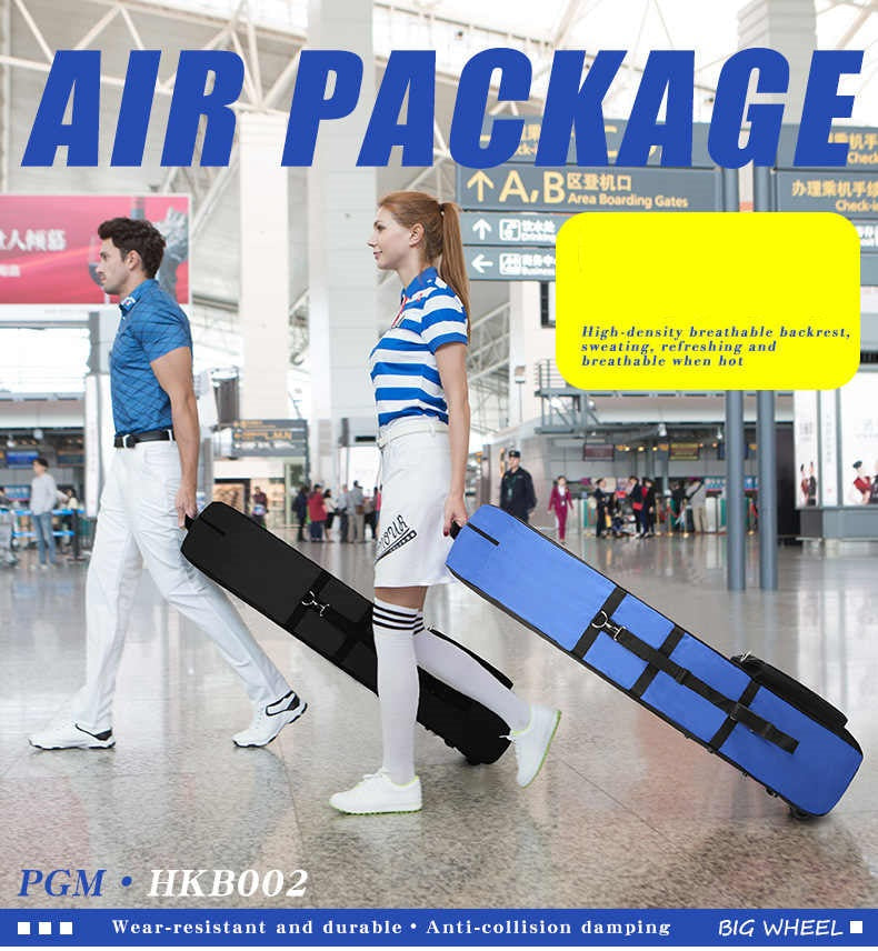 Top view of golf travel bag with business card holder