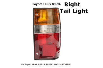 Close up of Toyota Hilux tail light showing mounting points