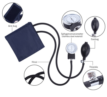 Compact automatic blood pressure monitor with metal hook on back