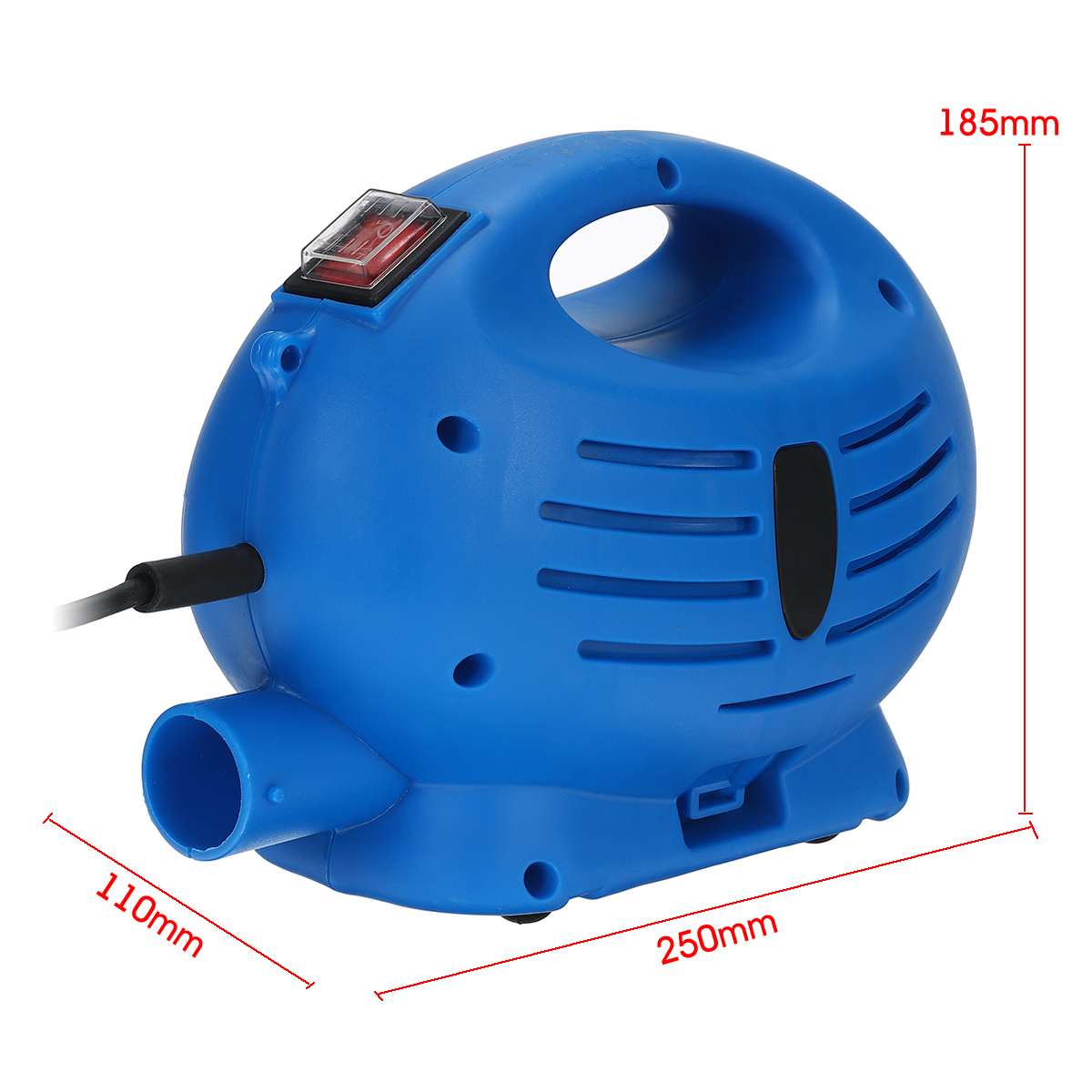 Electric paint spray gun spraying vertically on wall