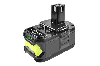 Ryobi 18V 3Ah battery inserted in cordless drill