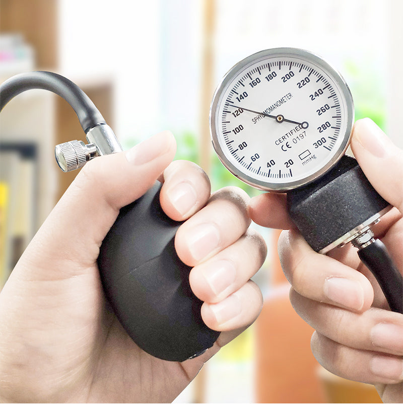 Automatic blood pressure monitor in storage bag for easy carrying