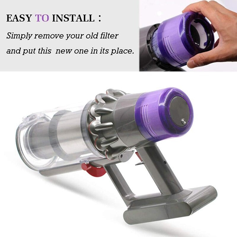 Dyson V11 filter with pet hair capture feature visible