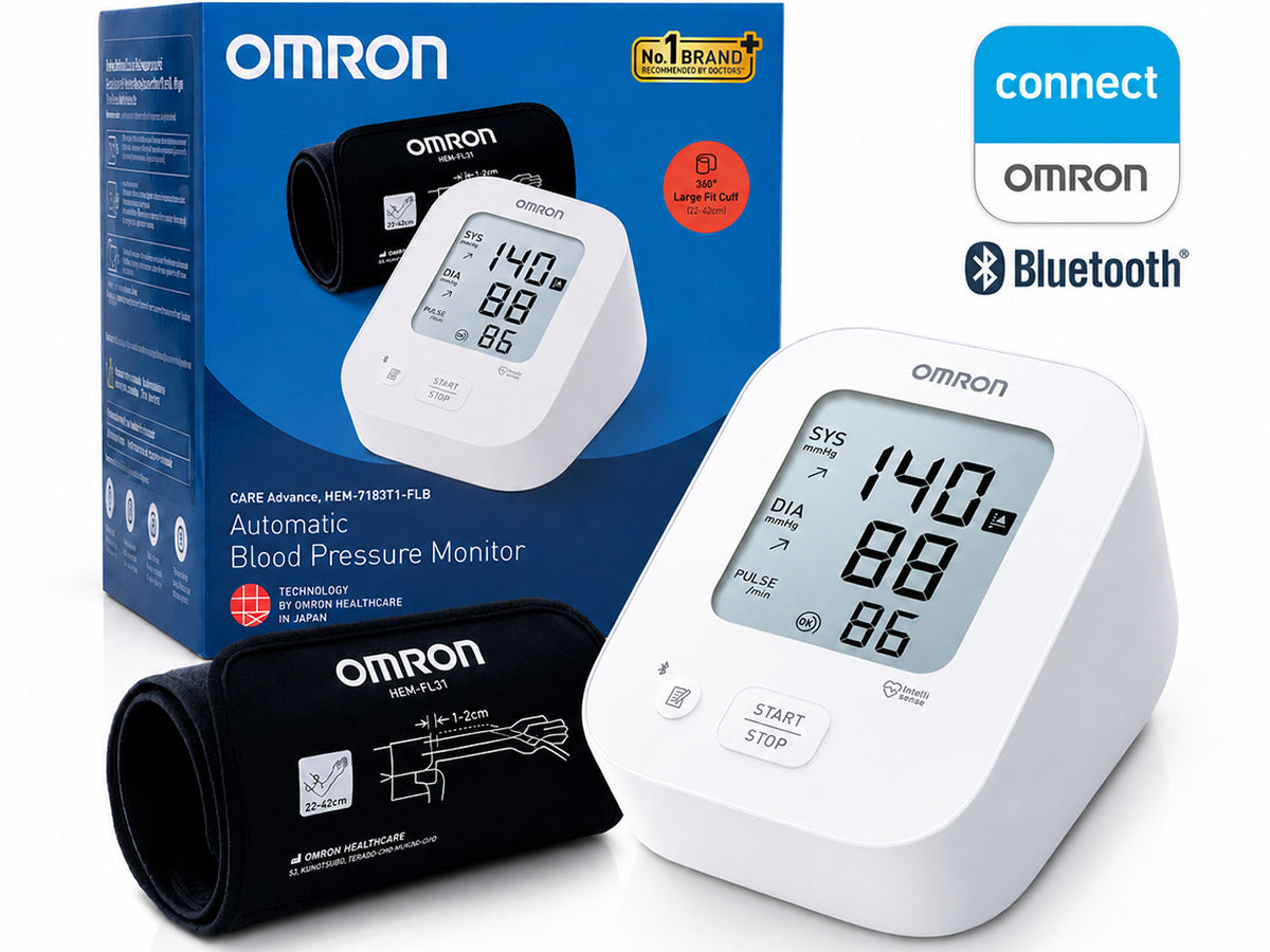Omron Blood Pressure Monitor HEM-7183T1-FLB