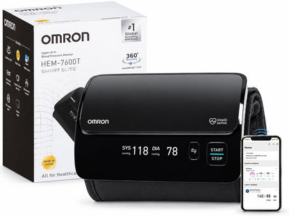 Omron HEM7600T Smart Elite+ Bluetooth Blood Pressure Monitor
