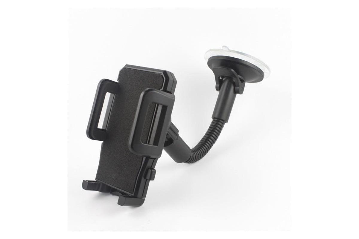 Close up of padded mount securing phone without scratches