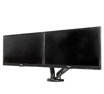 Dual arm monitor stand